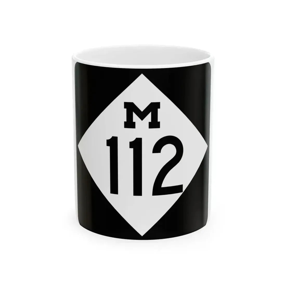 M-112 (Michigan) (Road Sign) White Coffee Mug 11oz - Go Mug Yourself
