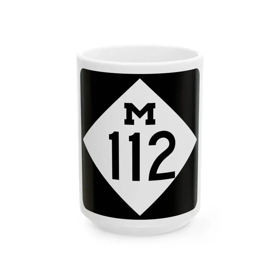 M-112 (Michigan) (Road Sign) White Coffee Mug 15oz - Go Mug Yourself