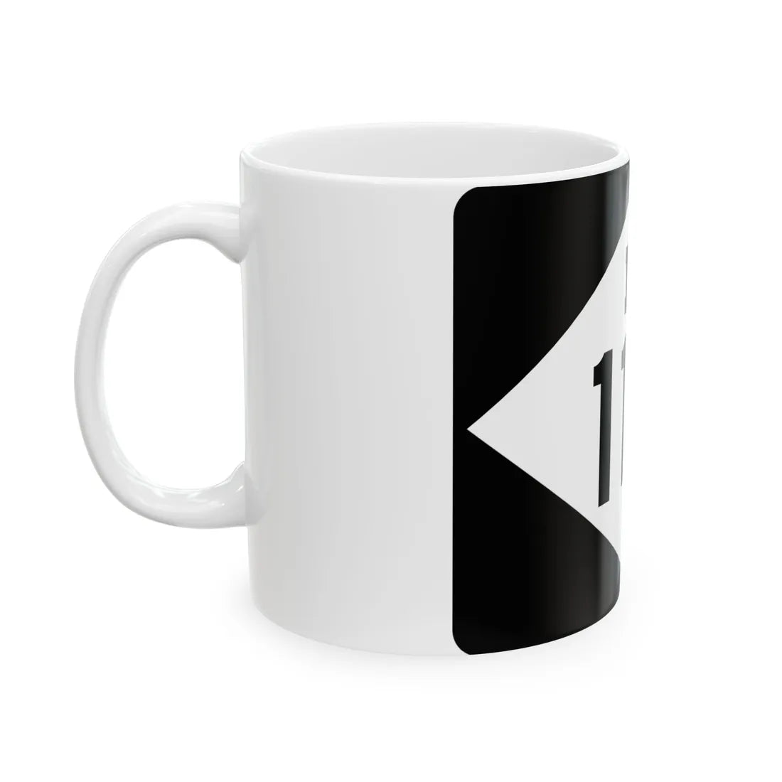 M-114 rectangle (Michigan) (Road Sign) White Coffee Mug - Go Mug Yourself