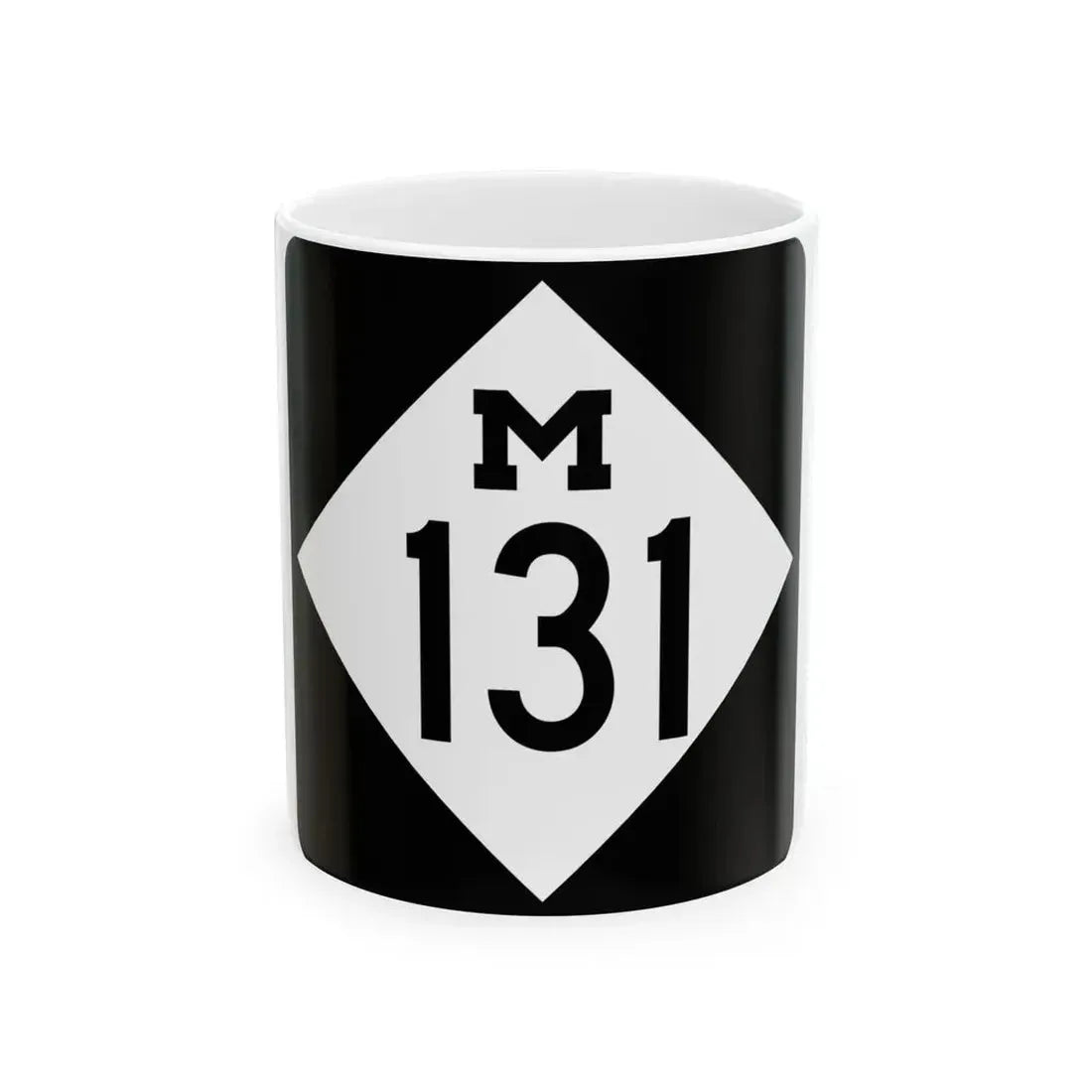 M-131 (Michigan) (Road Sign) White Coffee Mug 11oz - Go Mug Yourself