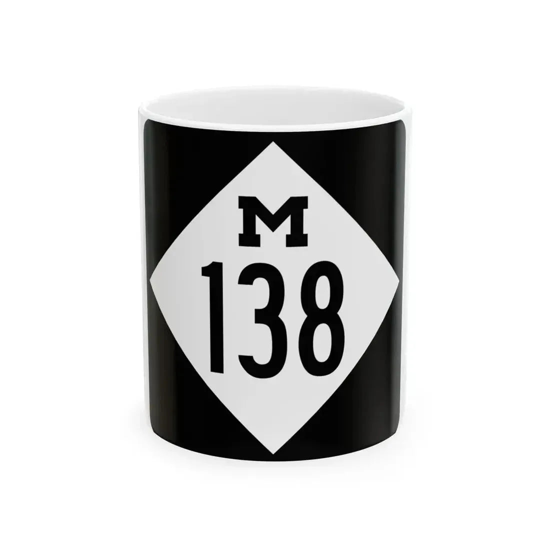 M-138 (Michigan) (Road Sign) White Coffee Mug 11oz - Go Mug Yourself