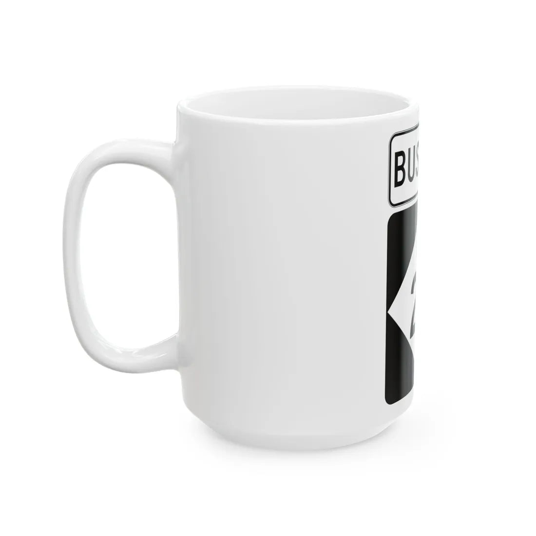 M-28Bus (Michigan) (Road Sign) White Coffee Mug - Go Mug Yourself