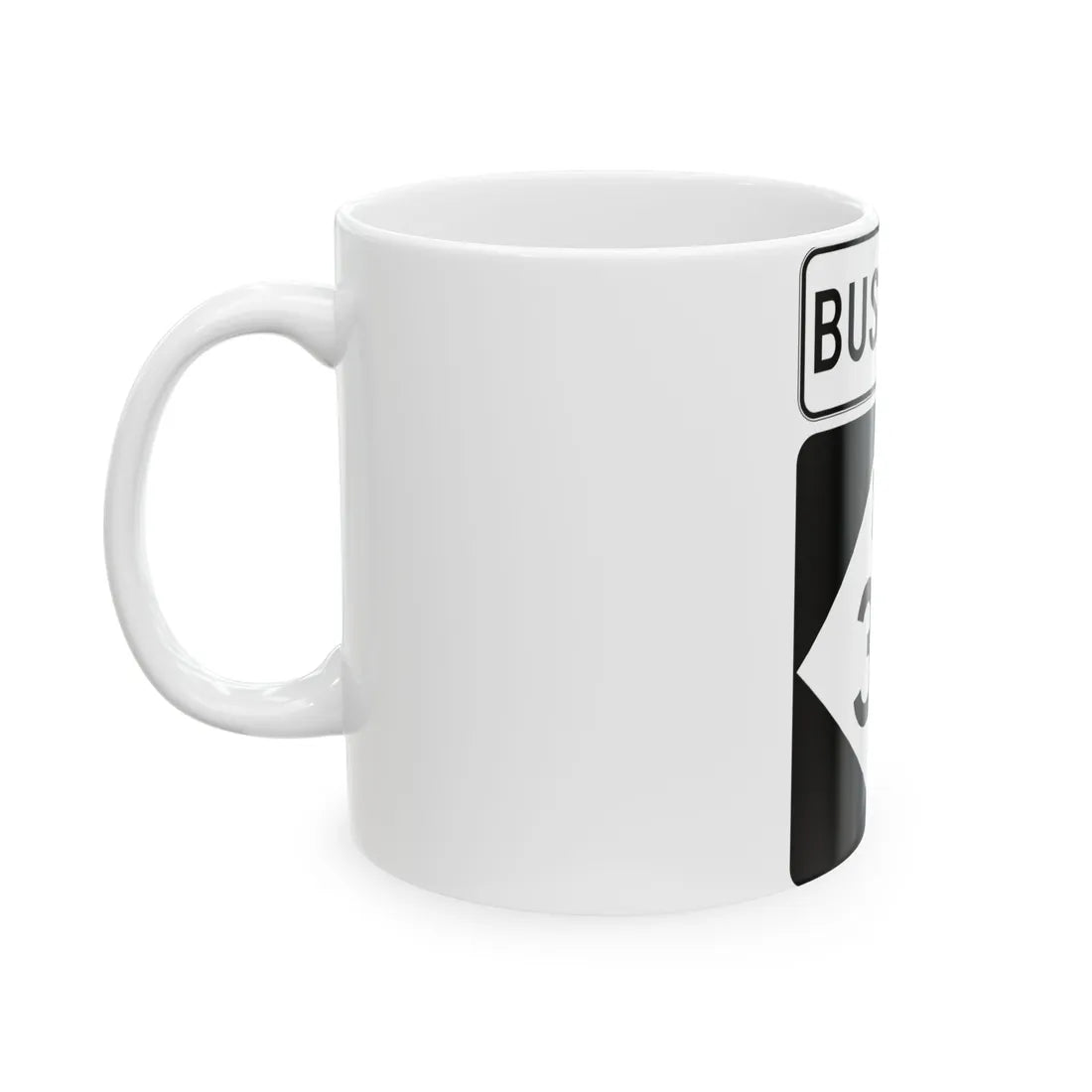 M-32Bus (Michigan) (Road Sign) White Coffee Mug - Go Mug Yourself