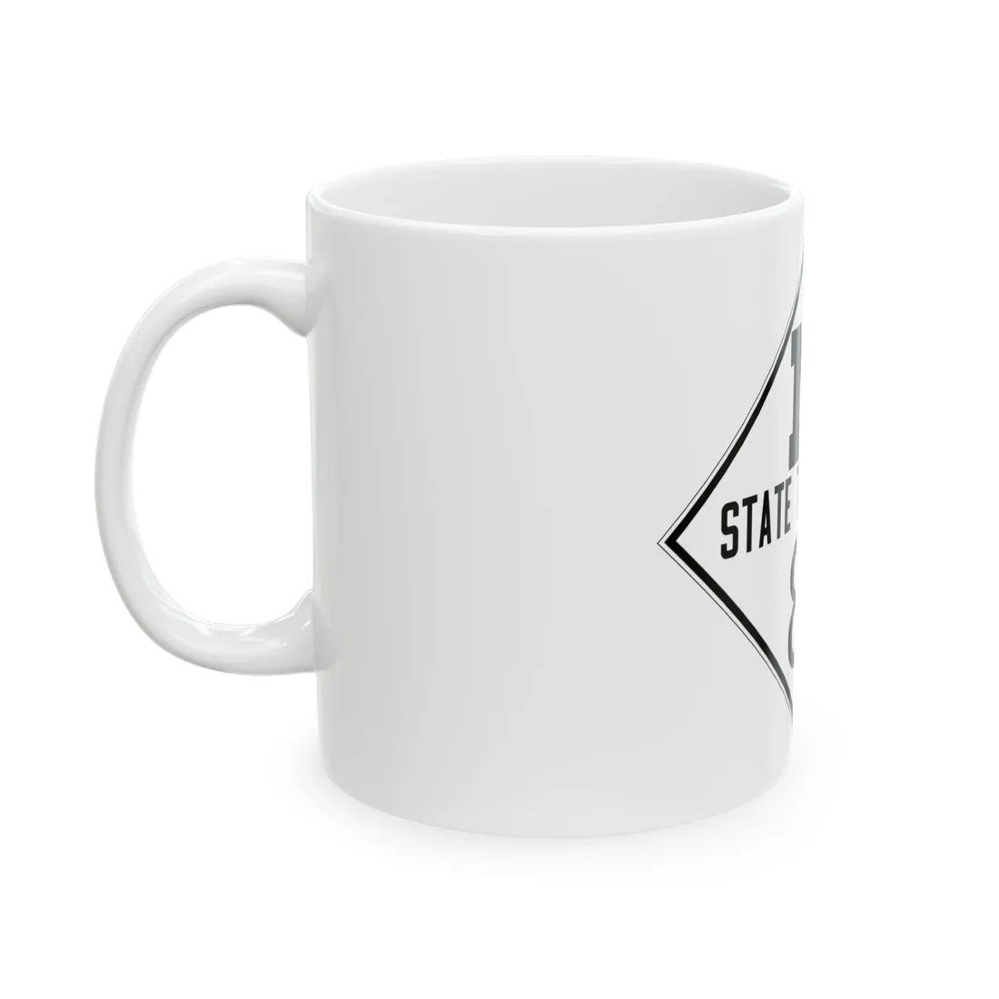 M template 1919 (Michigan) (Road Sign) White Coffee Mug - Go Mug Yourself