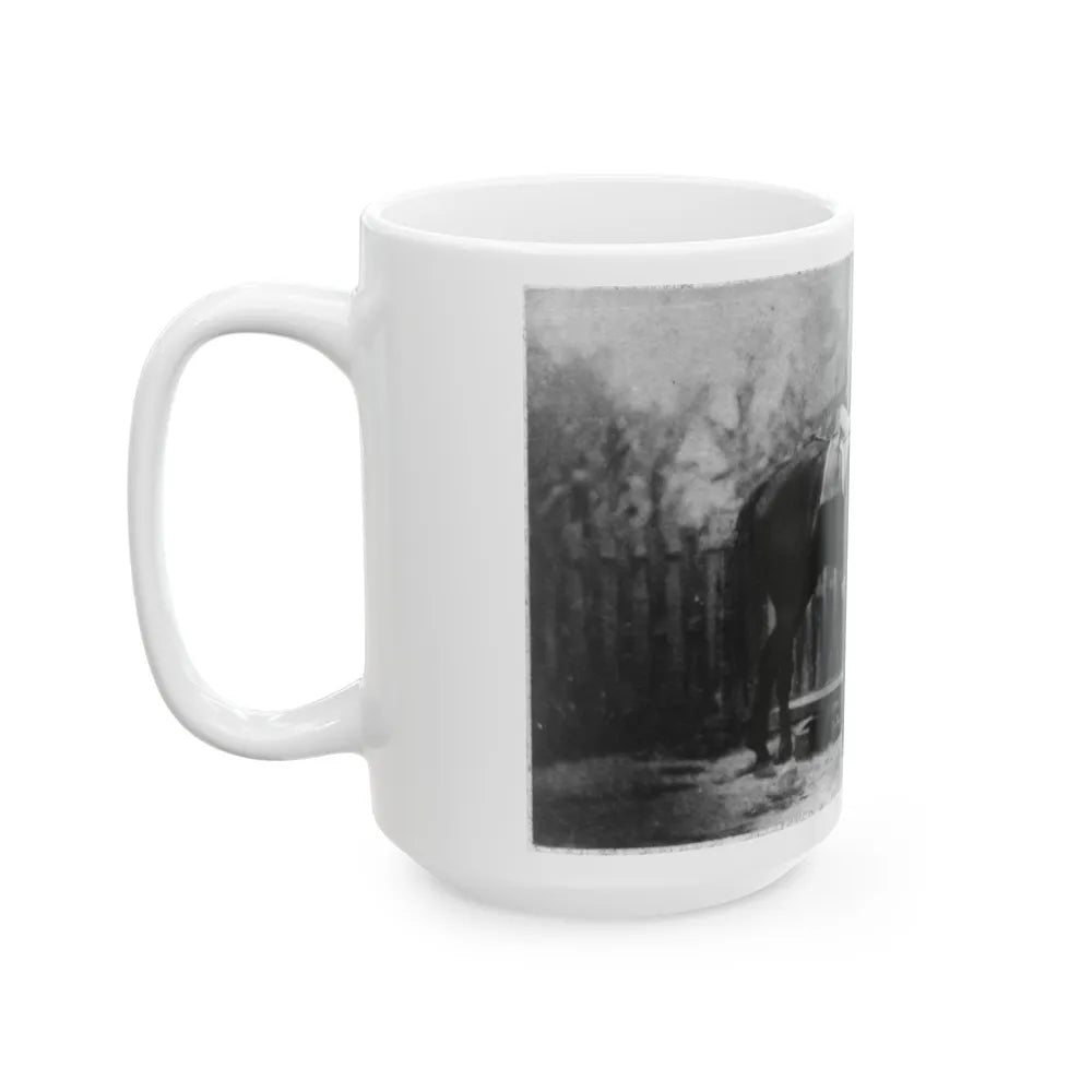 M. Miller, Colonel, 18th Mo. Infantry, Full-Length Portrait, Facing Right, Standing Before Horse Held By African-American Man (U.S. Civil War) White Coffee Mug-Go Mug Yourself