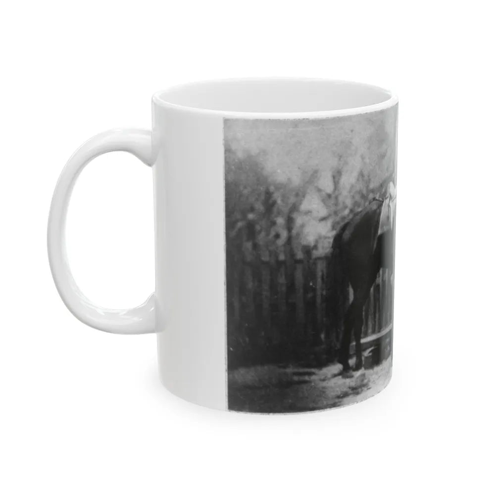 M. Miller, Colonel, 18th Mo. Infantry, Full-Length Portrait, Facing Right, Standing Before Horse Held By African-American Man (U.S. Civil War) White Coffee Mug-Go Mug Yourself