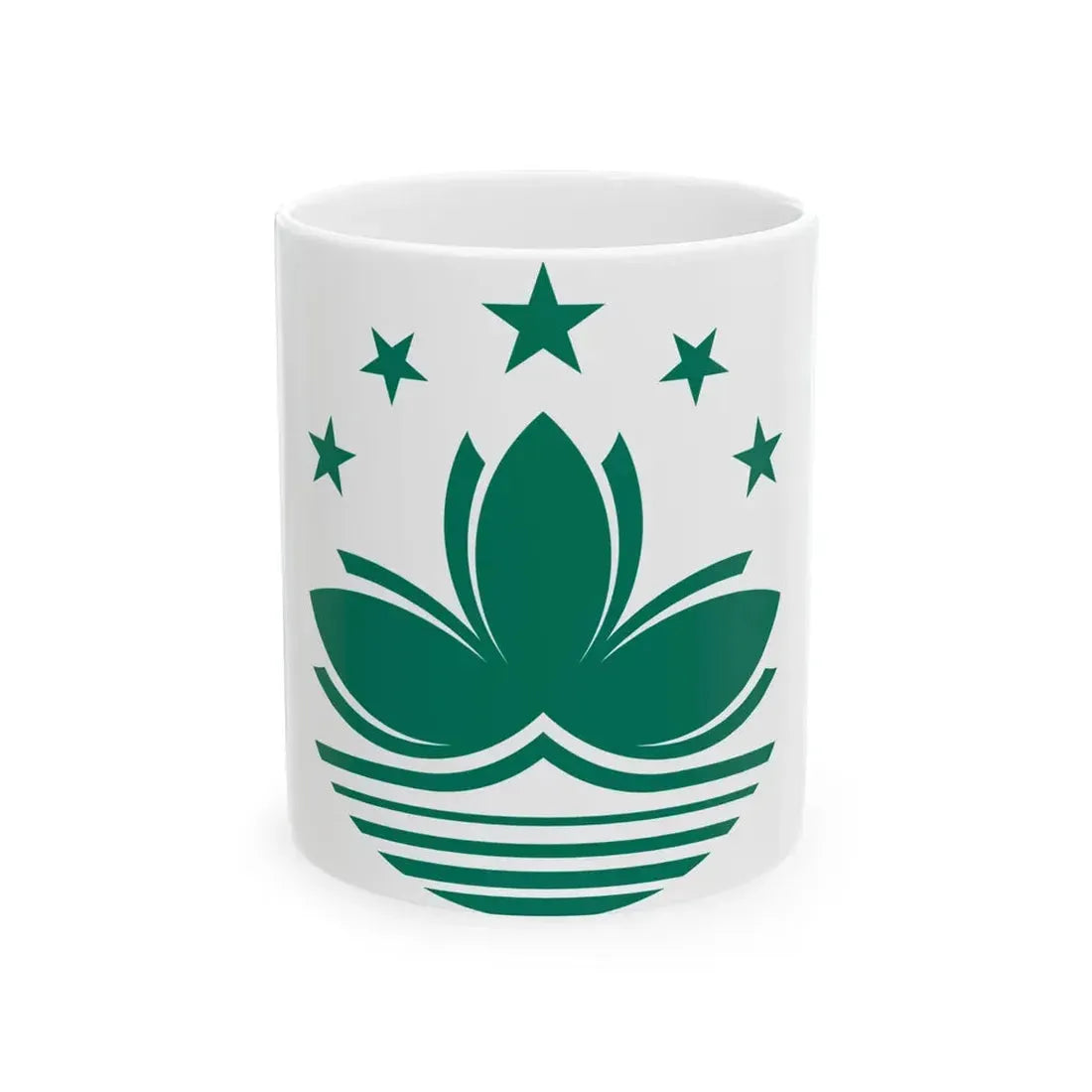 Macau lotus (China) White Coffee Mug 11oz - Go Mug Yourself