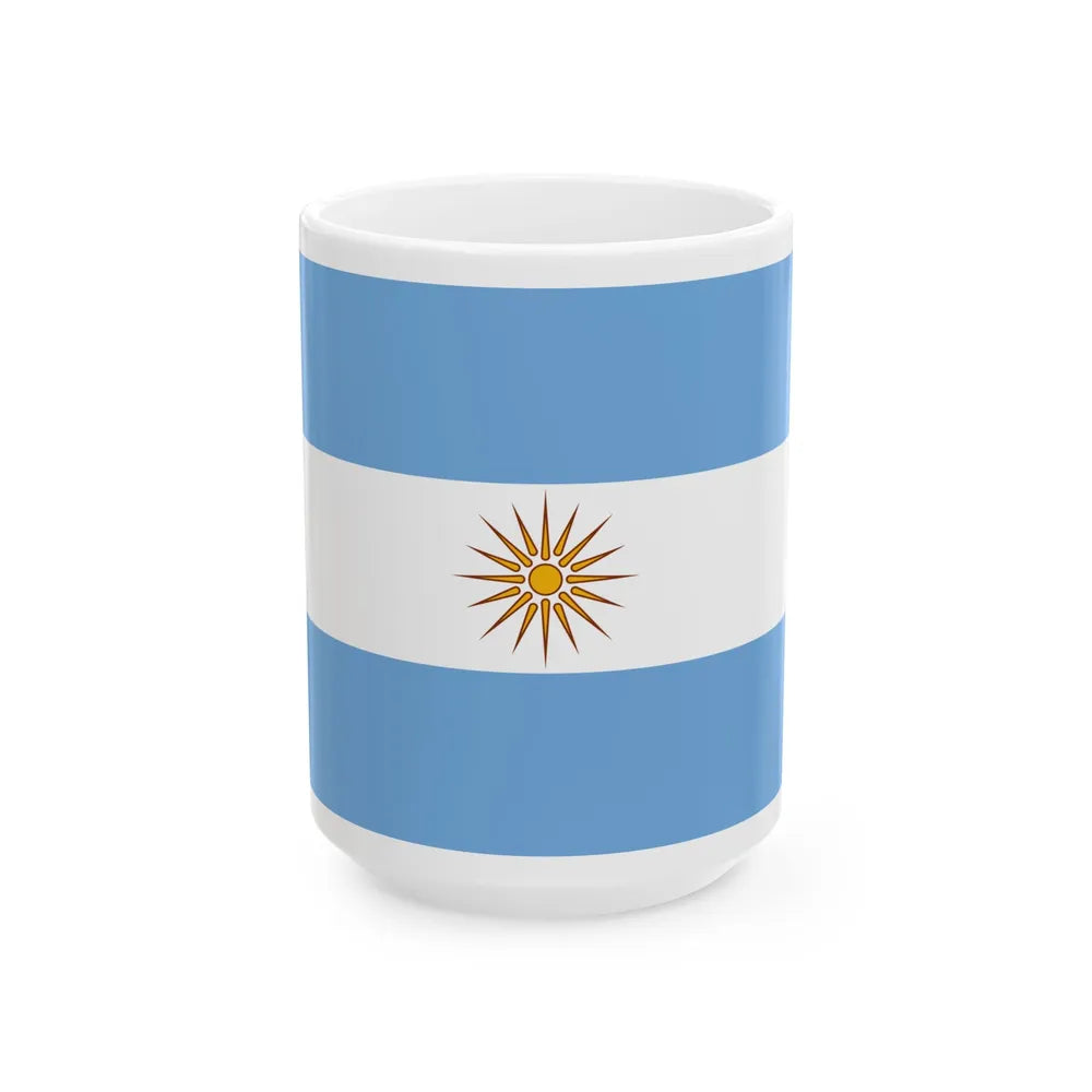 Macedonios en Argentina (Argentina) White Coffee Mug 15oz - Go Mug Yourself
