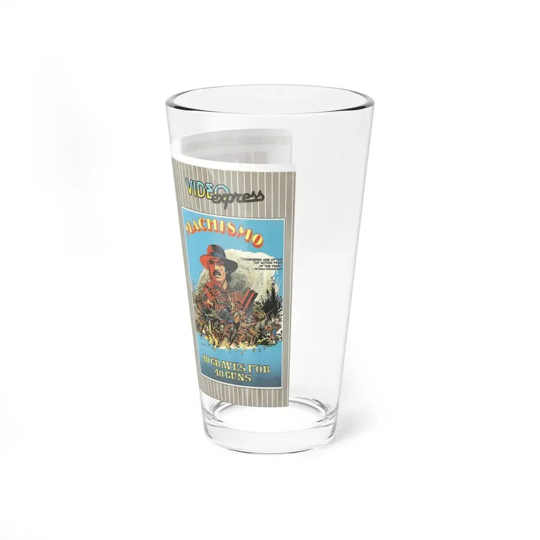 MACHISMO (VHS COVER) Pint Glass 16oz - Go Mug Yourself