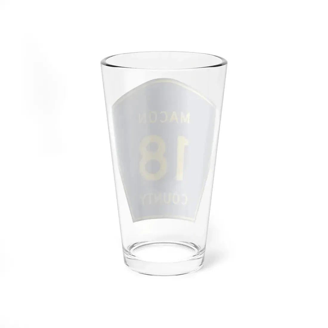 Macon County 18 (Illinois) (Road Sign) Pint Glss 16oz - Go Mug Yourself