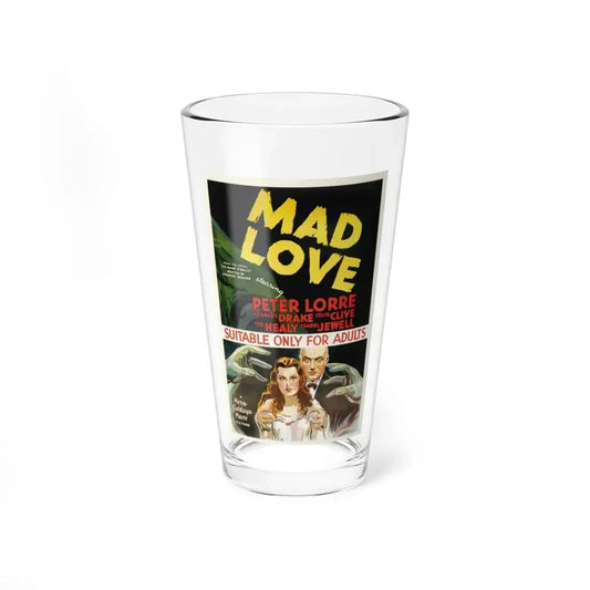 MAD LOVE 1935 Movie Poster - Pint Glass 16oz 16oz - Go Mug Yourself