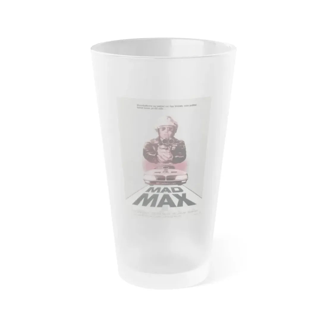 MAD MAX (DANISH) 1979 Movie Poster - Frosted Pint Glass 16oz 16oz Frosted - Go Mug Yourself