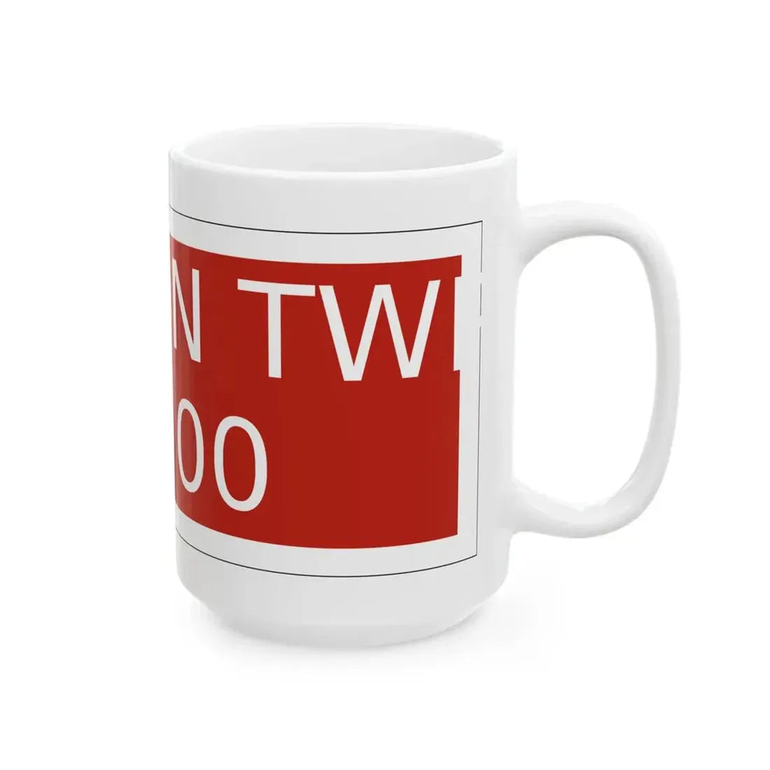 Madison Township Perry County Ohio route shield template (Ohio) (Road Sign) White Coffee Mug - Go Mug Yourself