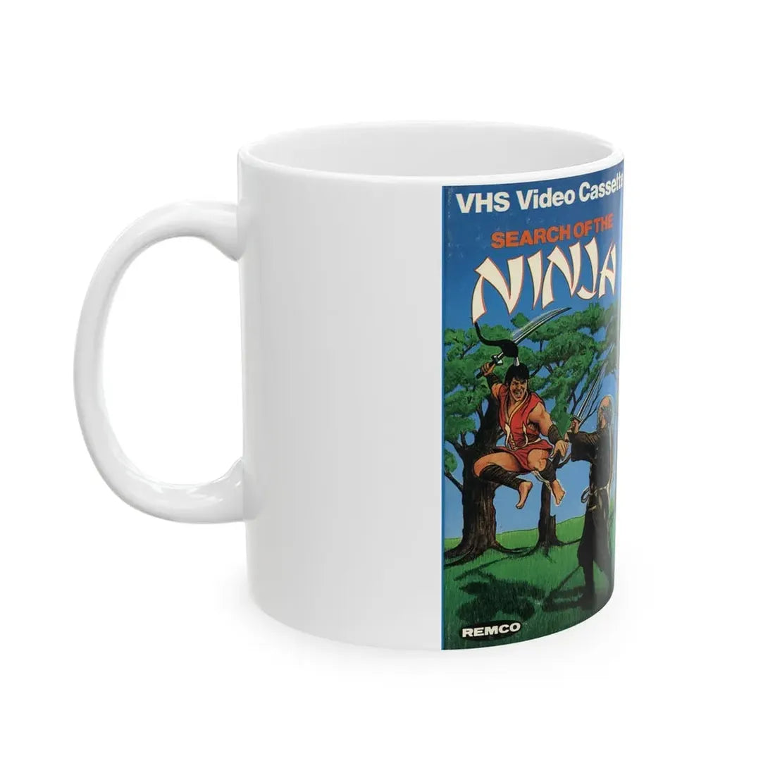 MAGIC OF THE NINJA AND SEARCH OF THE NINJA (VHS COVER) - White Coffee Mug - Go Mug Yourself