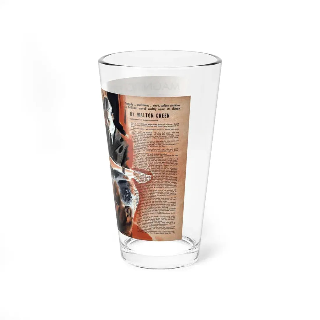 Magnificent Fool, part 6, Liberty magazine, December 10, 1938 - Pint Glass 16oz - Go Mug Yourself