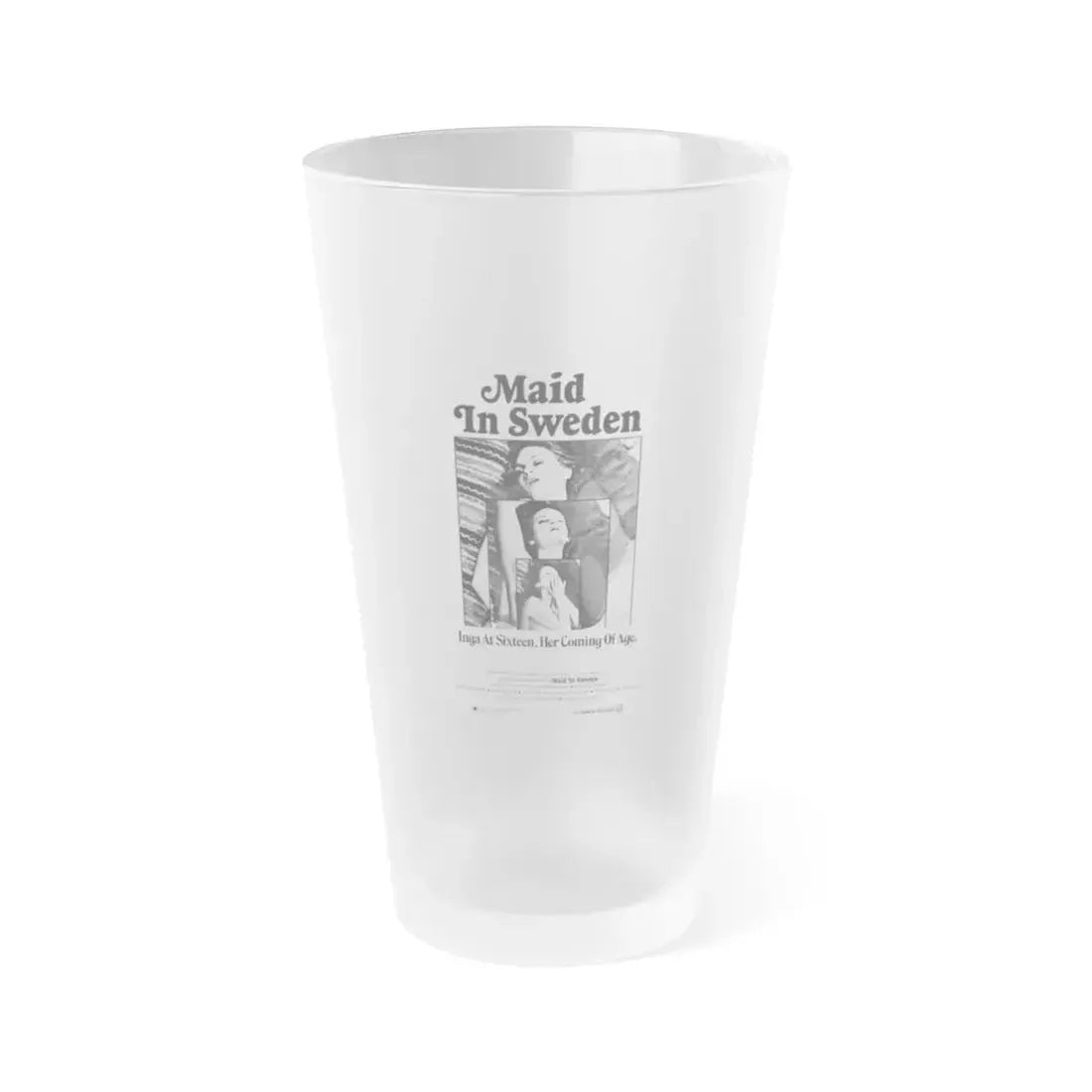 MAID IN SWEDEN 1971 Movie Poster - Frosted Pint Glass 16oz 16oz Frosted - Go Mug Yourself