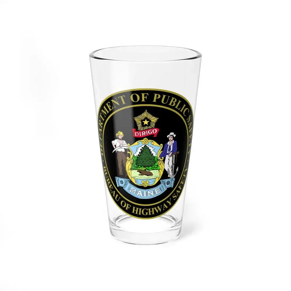Maine Bureau of Highway Safety - Pint Glass 16oz 16oz - Go Mug Yourself