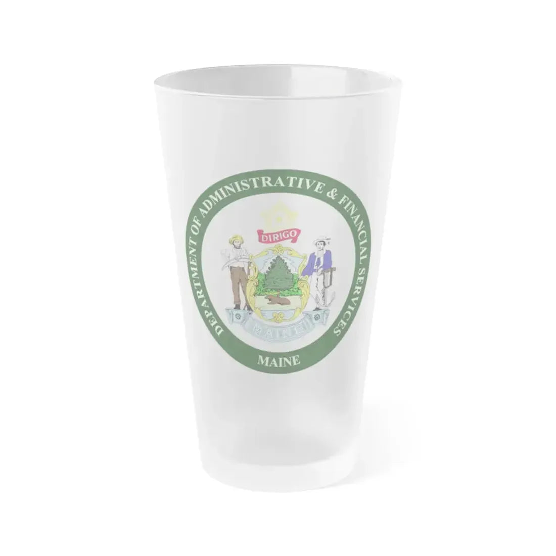 Maine Department of Administrative and Financial Services - Frosted Pint Glass 16oz 16oz Frosted - Go Mug Yourself