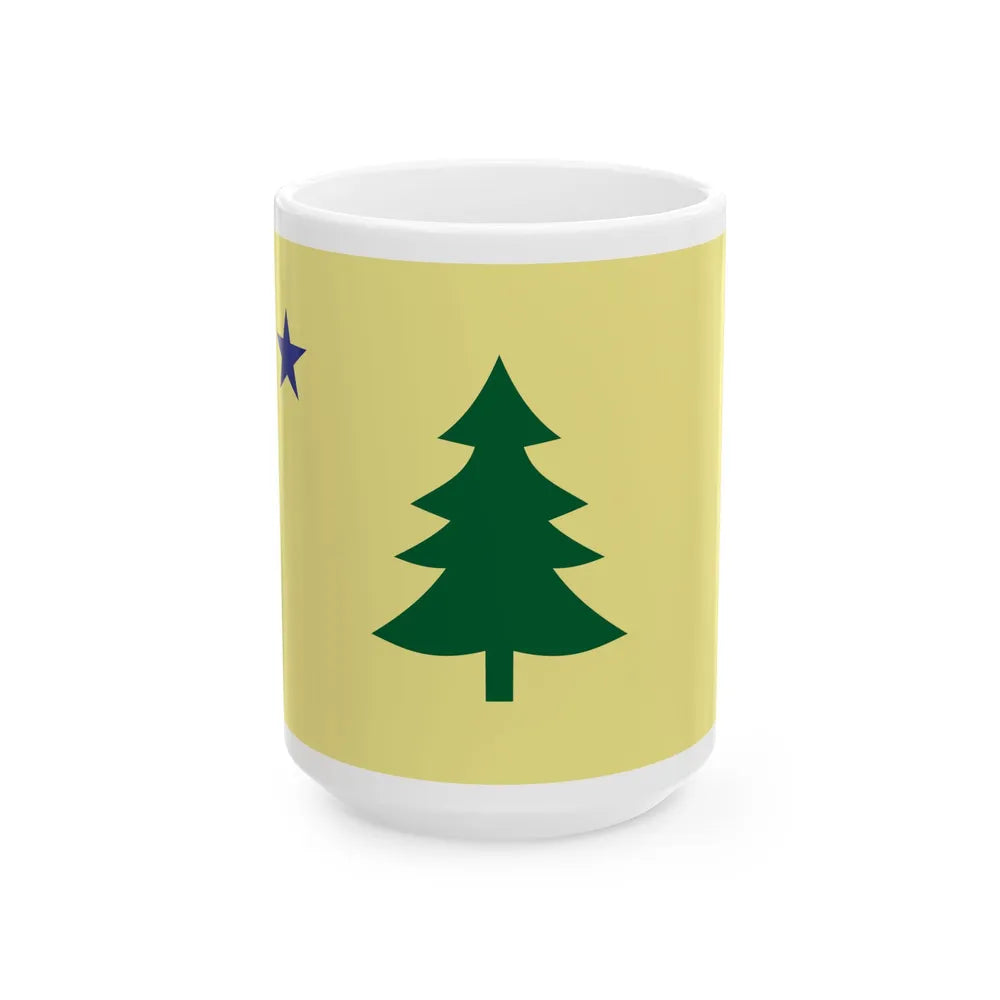Maine Flag 1901-1909 (United States) White Coffee Mug 15oz - Go Mug Yourself