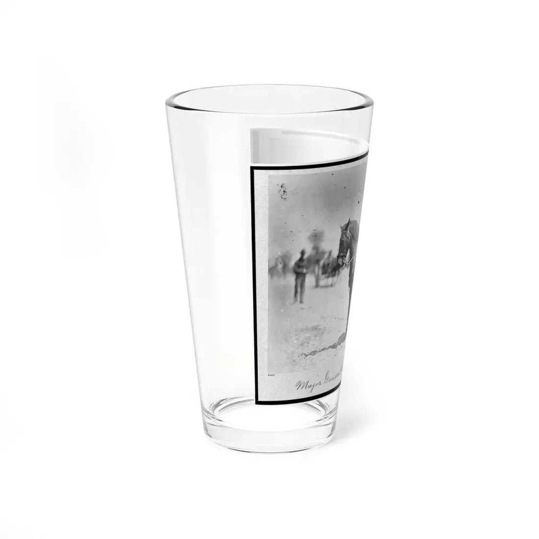 Major General Alexander Mcdowell Mccook, Full-Length Portrait Seated On Horseback, Facing Left (U.S. Civil War) Pint Glass 16oz - Go Mug Yourself