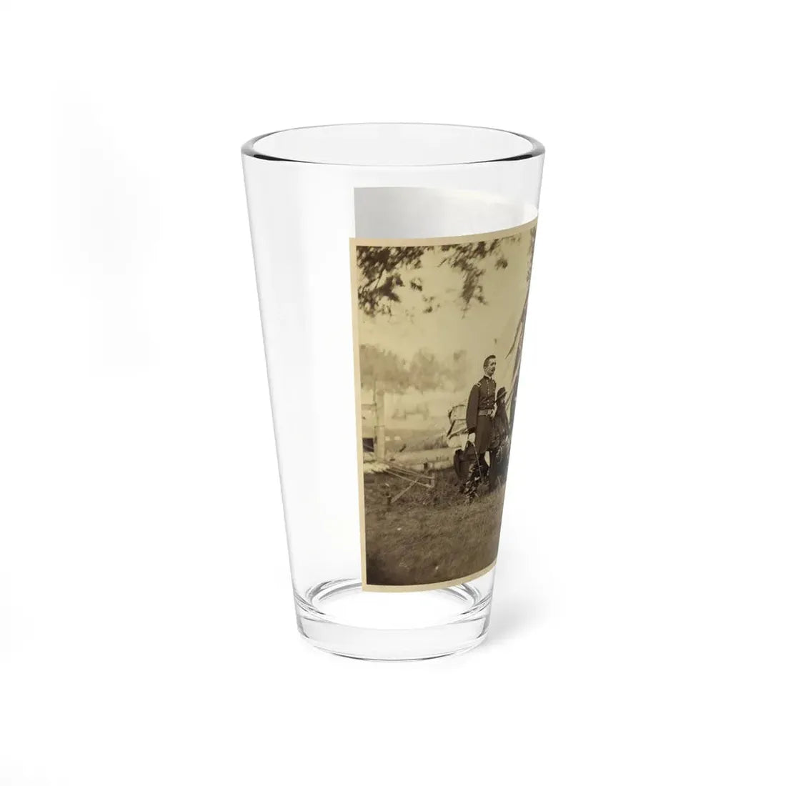 Major General Philip Sheridan And His Generals In Front Of Sheridan's Tent (U.S. Civil War) Pint Glass 16oz - Go Mug Yourself