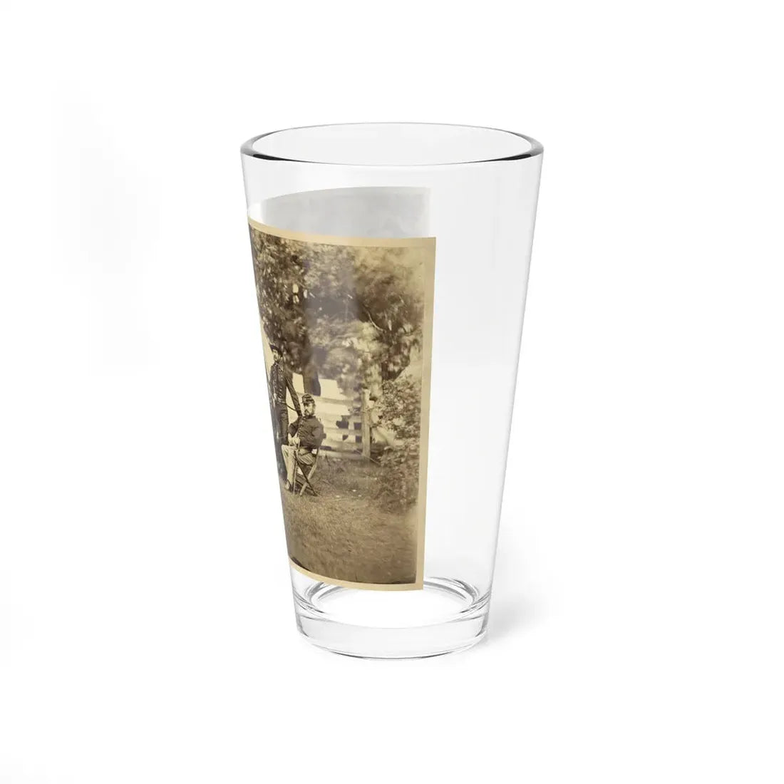Major General Philip Sheridan And His Generals In Front Of Sheridan's Tent (U.S. Civil War) Pint Glass 16oz - Go Mug Yourself