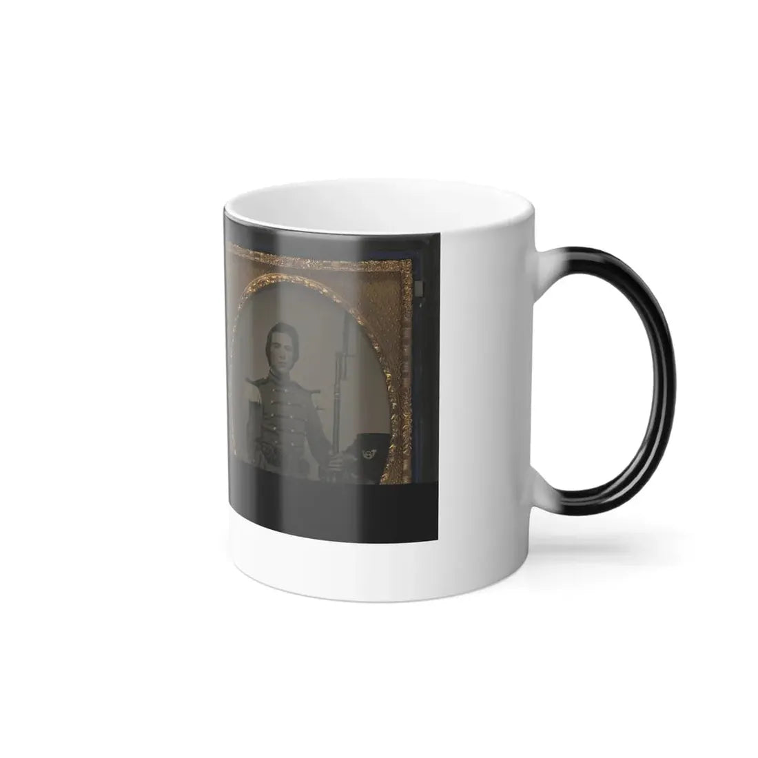 Major Thomas B. Beall of Company I, 10Th Mississippi Infantry Regiment With Bayoneted Musket, With Two Stars in Case (U.S. Civil War) Color Changing Coffee Mug 11oz - Go Mug Yourself