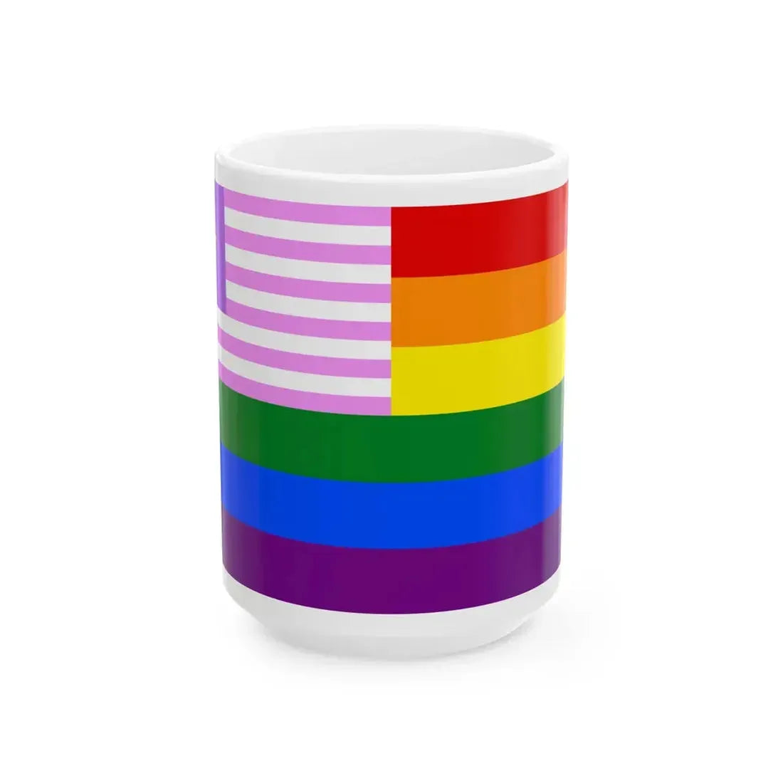 Malaya Bisexual Rainbow Flag (Malaysia) White Coffee Mug 15oz - Go Mug Yourself