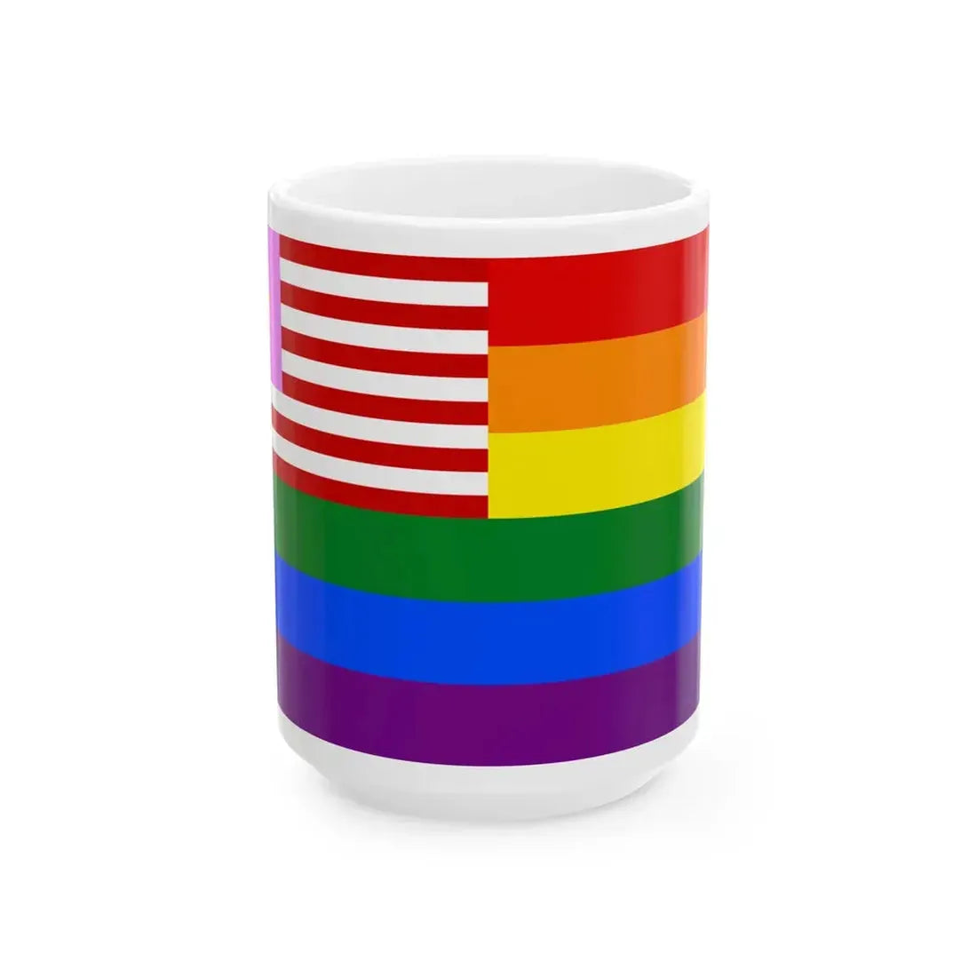 Malaya Gay-pride Rainbow Flag (Malaysia) White Coffee Mug 15oz - Go Mug Yourself