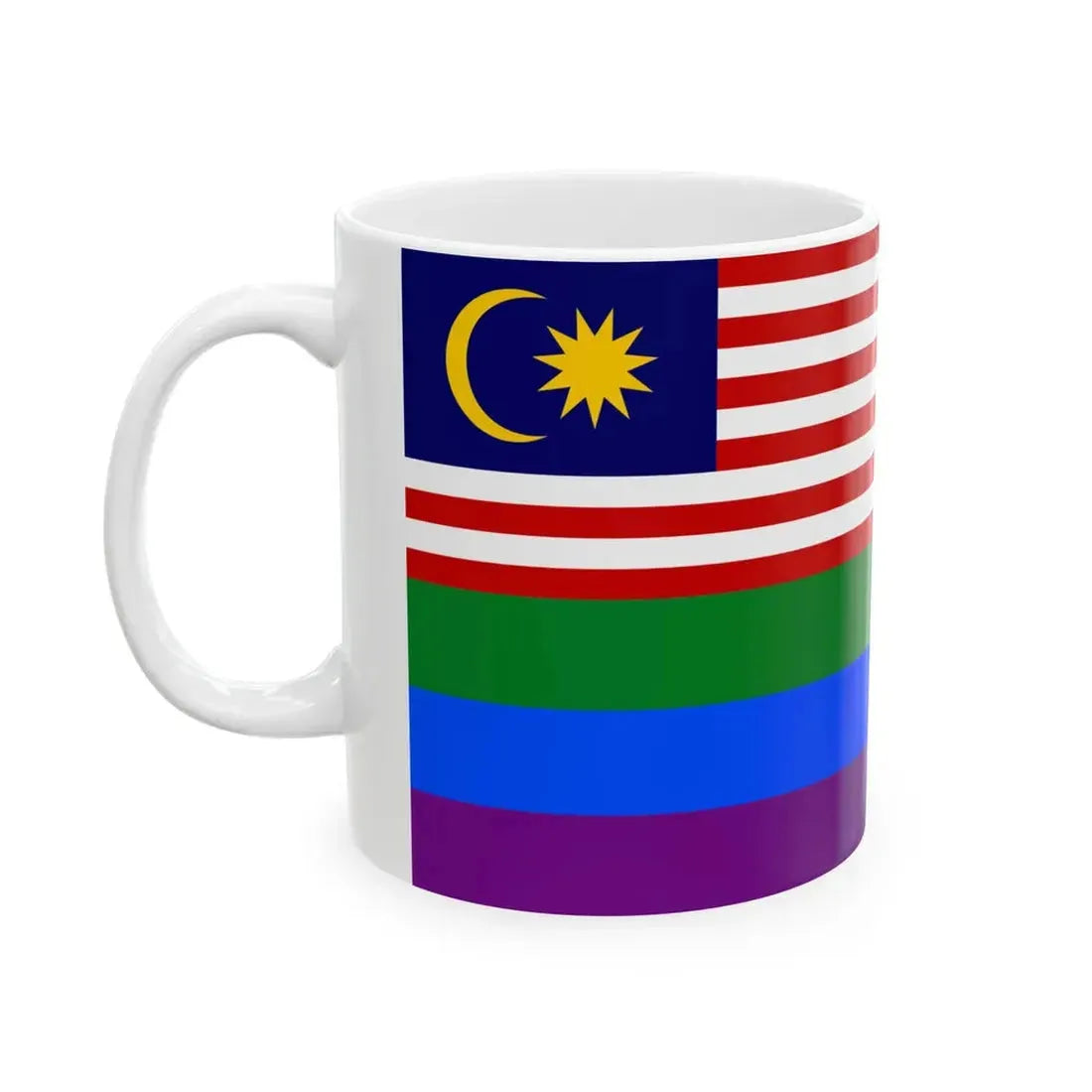 Malaya Rainbow Flag (Malaysia) White Coffee Mug - Go Mug Yourself