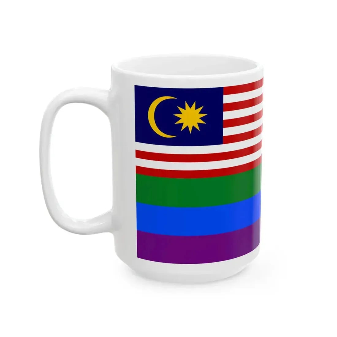Malaya Rainbow Flag (Malaysia) White Coffee Mug - Go Mug Yourself