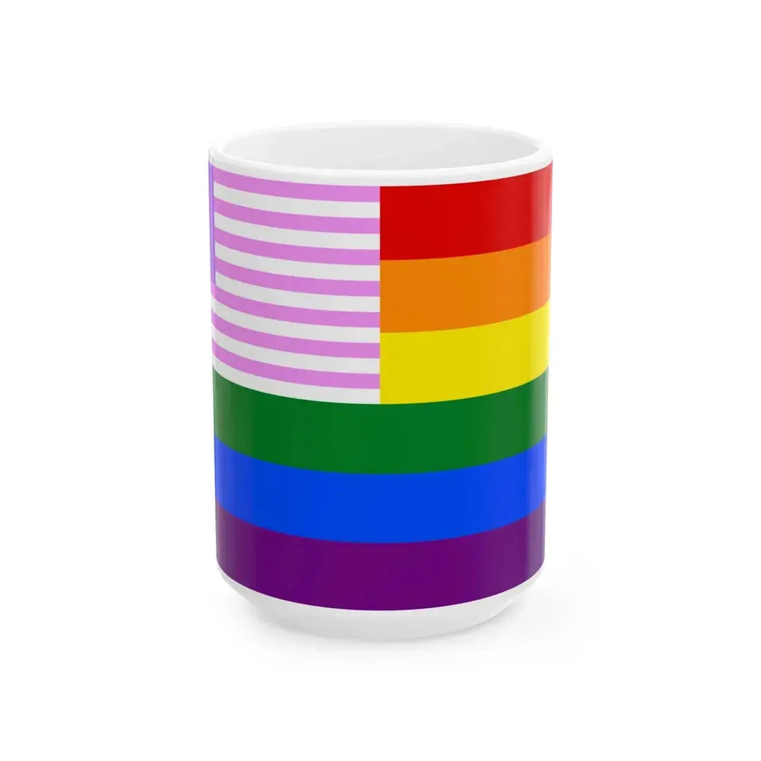 Malaysia Bisexual Rainbow Flag (Malaysia) White Coffee Mug 15oz - Go Mug Yourself