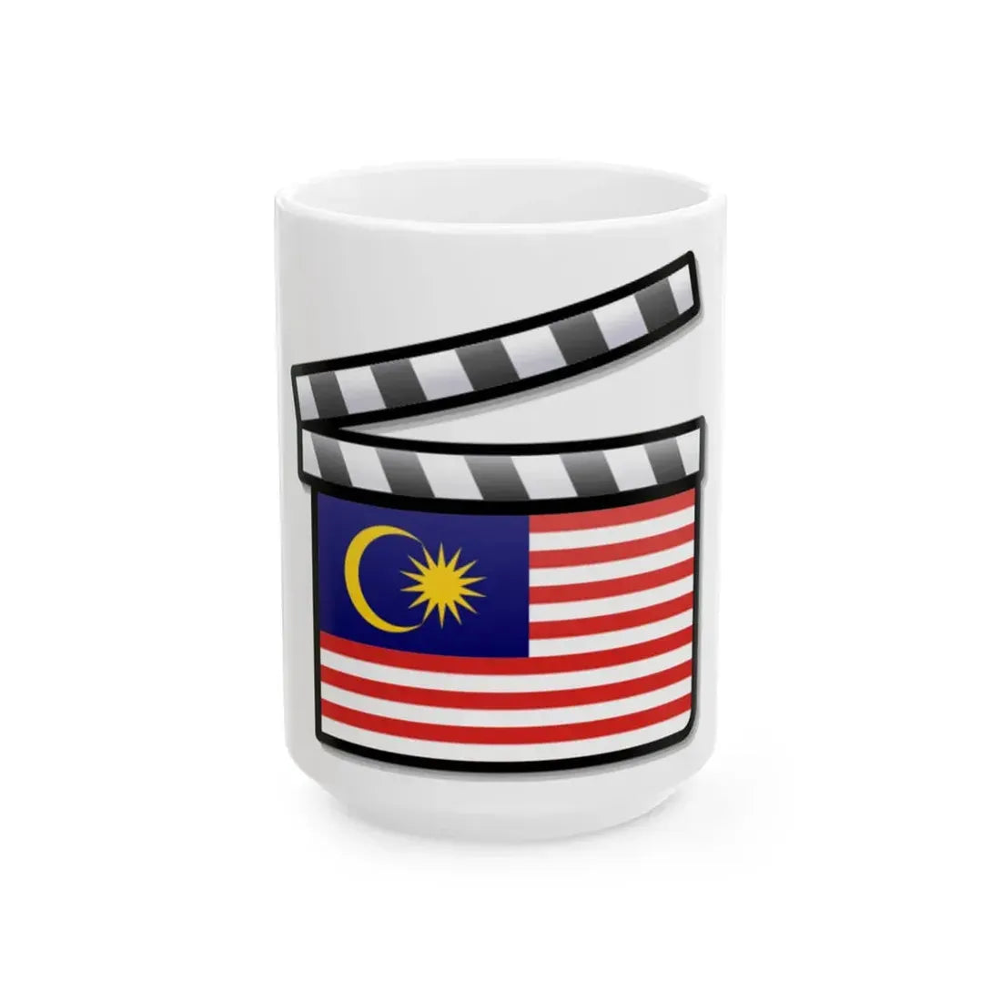 Malaysia film clapperboard (Malaysia) White Coffee Mug 15oz - Go Mug Yourself