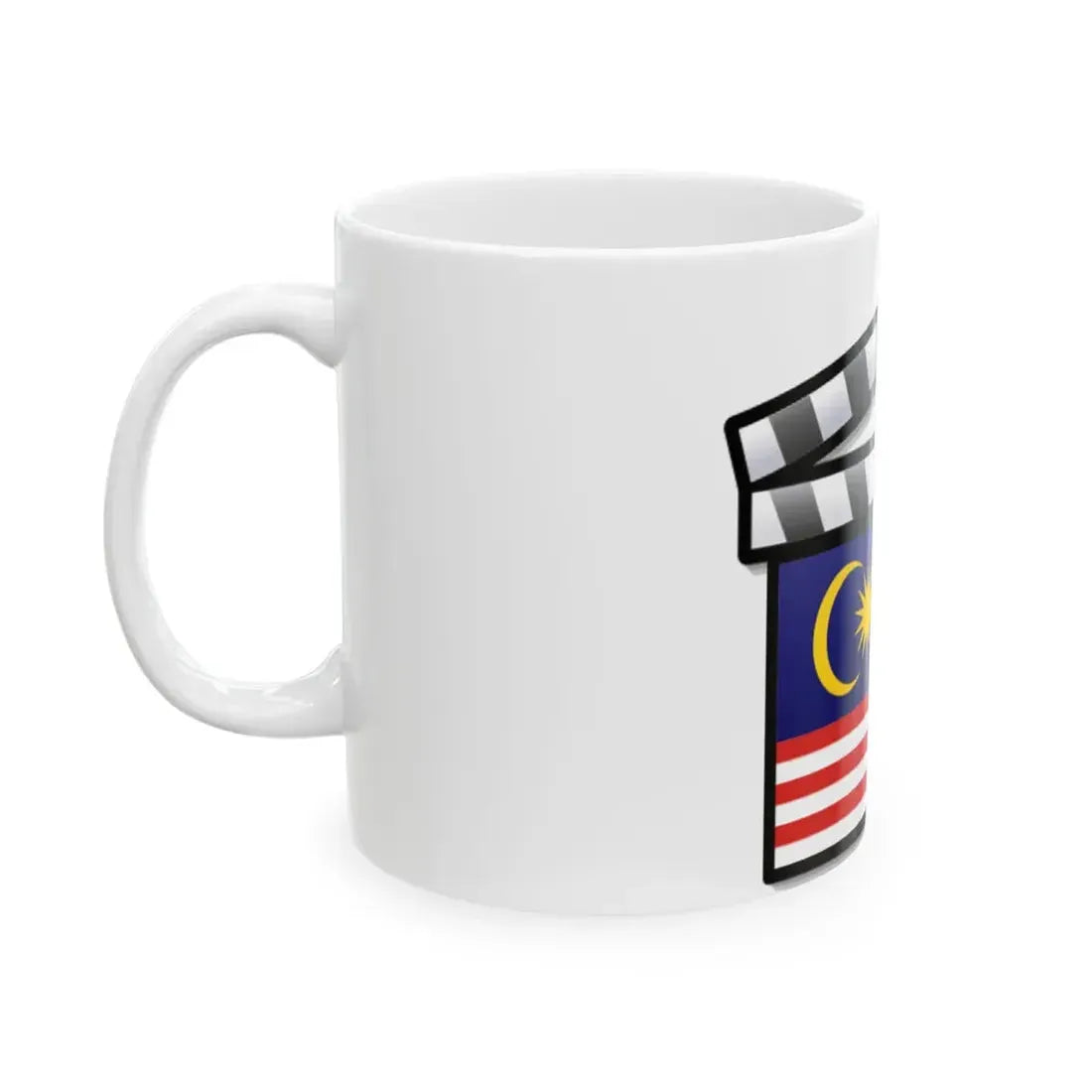 Malaysia film clapperboard (Malaysia) White Coffee Mug - Go Mug Yourself
