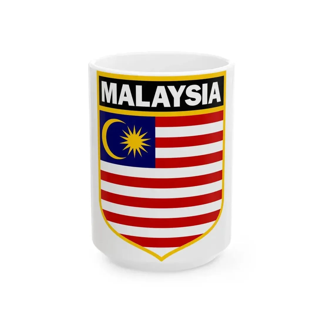 Malaysia national ice hockey team logo (Malaysia) White Coffee Mug 15oz - Go Mug Yourself