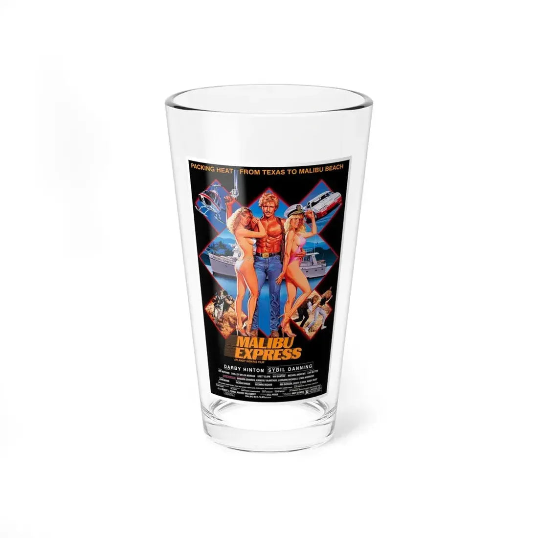 MALIBU EXPRESS 1985 Movie Poster - Pint Glass 16oz 16oz - Go Mug Yourself
