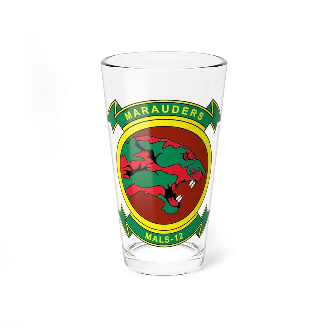 MALS 12 Marauders (USMC) Pint Glass 16oz 16oz - Go Mug Yourself