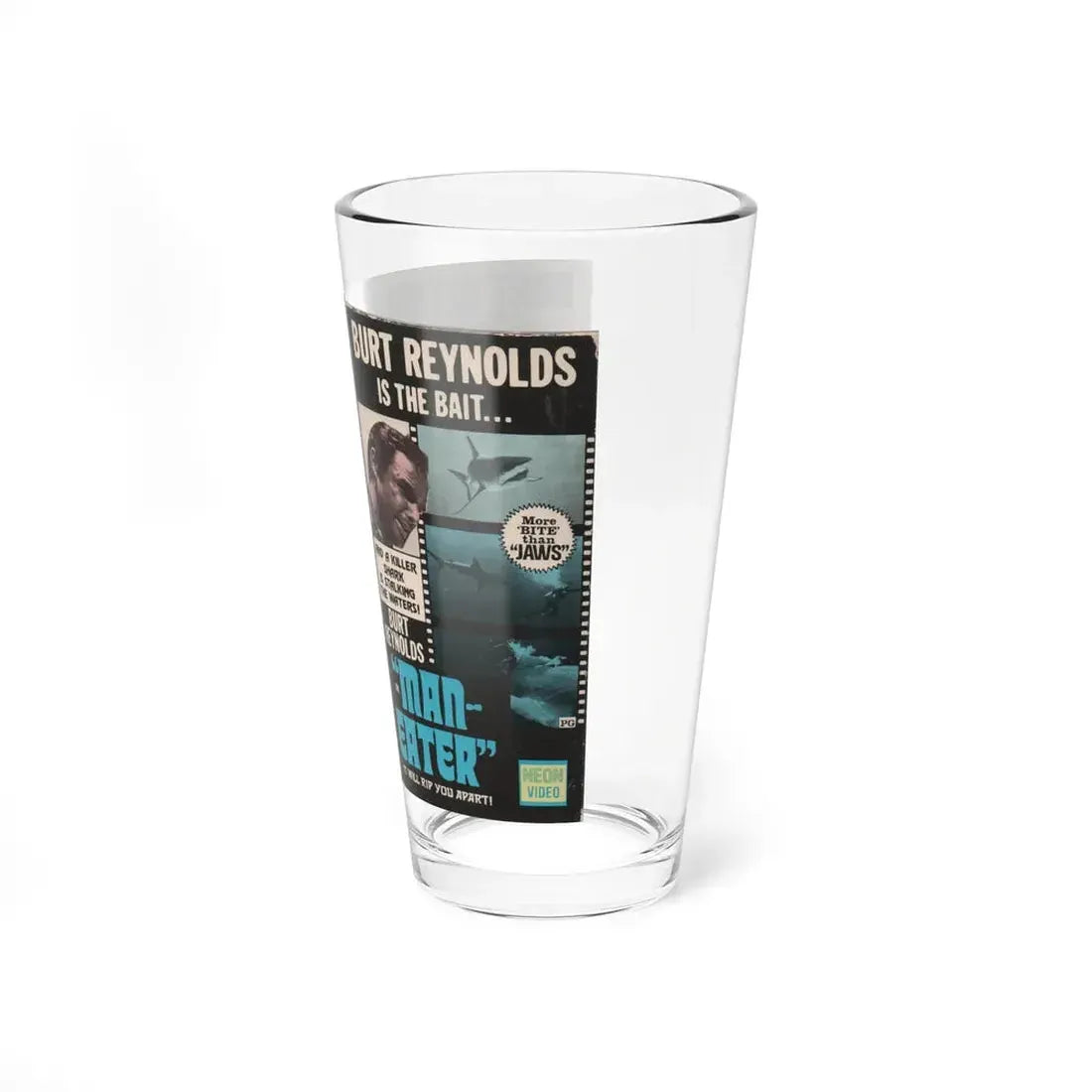 MAN EATER BURT REYNOLDS (VHS COVER) Pint Glass 16oz - Go Mug Yourself