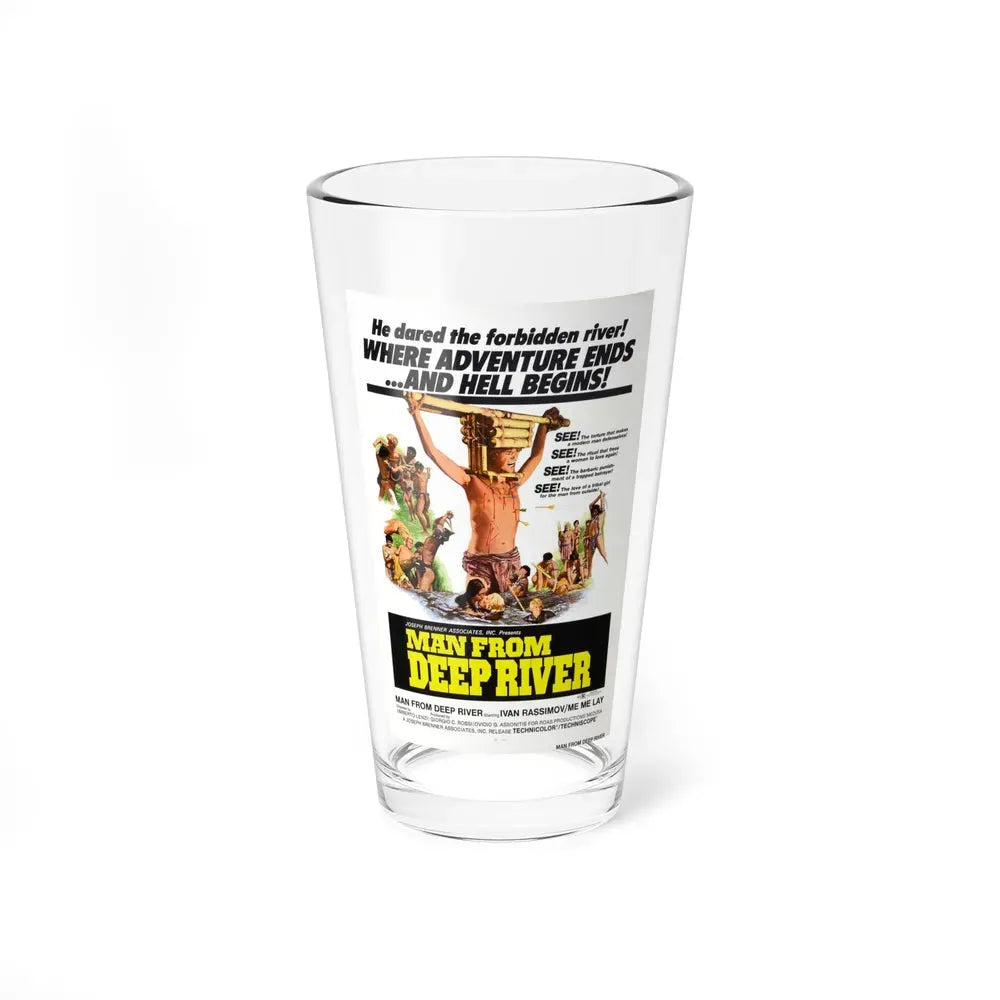 MAN FROM DEEP RIVER 1972 Movie Poster - Pint Glass 16oz 16oz - Go Mug Yourself