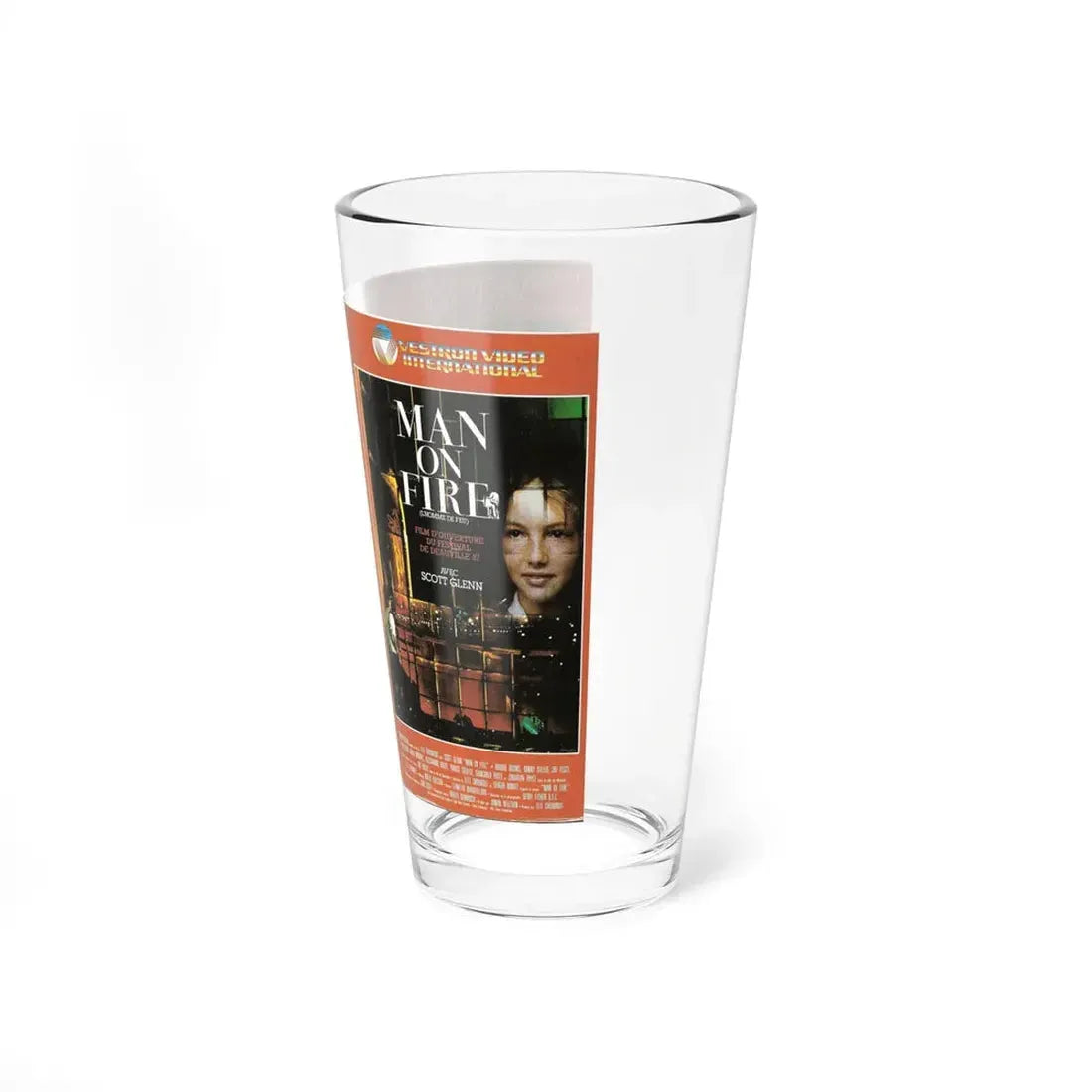 MAN ON FIRE (VHS COVER) Pint Glass 16oz - Go Mug Yourself