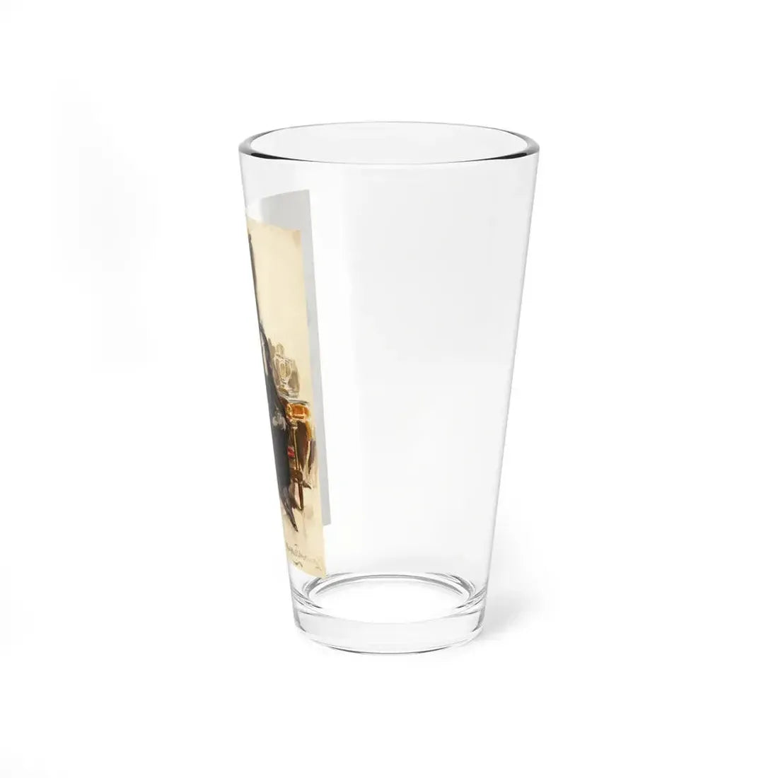Man Reading Letter to a Seated Mourning Woman, Saturday Evening Post illustration - Pint Glass 16oz - Go Mug Yourself