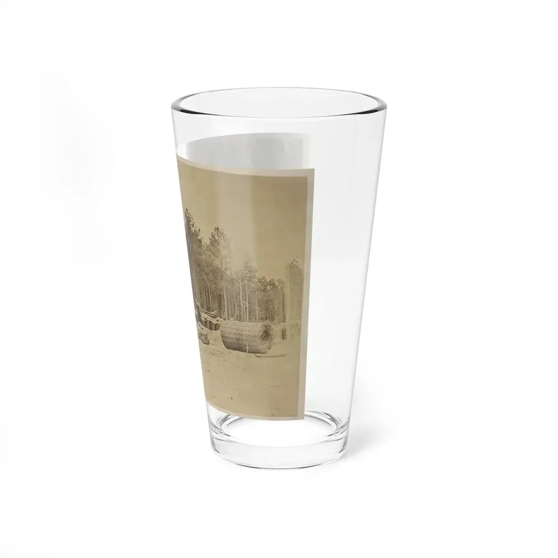 Man Seated On Gabions In Engineer Camp In Front Of Petersburg, Virginia (U.S. Civil War) Pint Glass 16oz - Go Mug Yourself