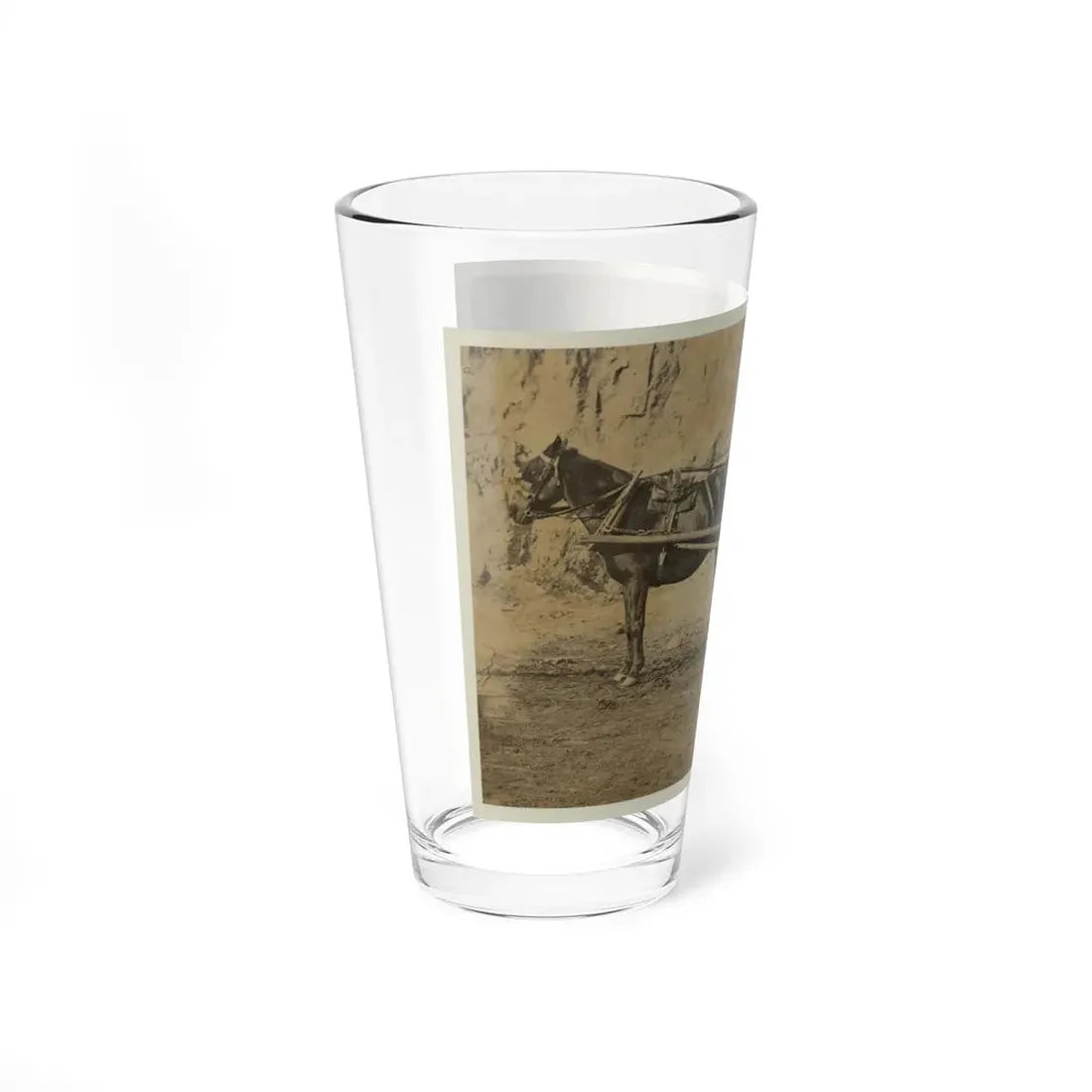 Man Sitting In A Horse Drawn Cart (U.S. Civil War) Pint Glass 16oz - Go Mug Yourself
