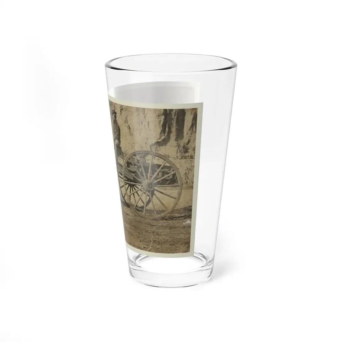 Man Sitting In A Horse Drawn Cart (U.S. Civil War) Pint Glass 16oz - Go Mug Yourself