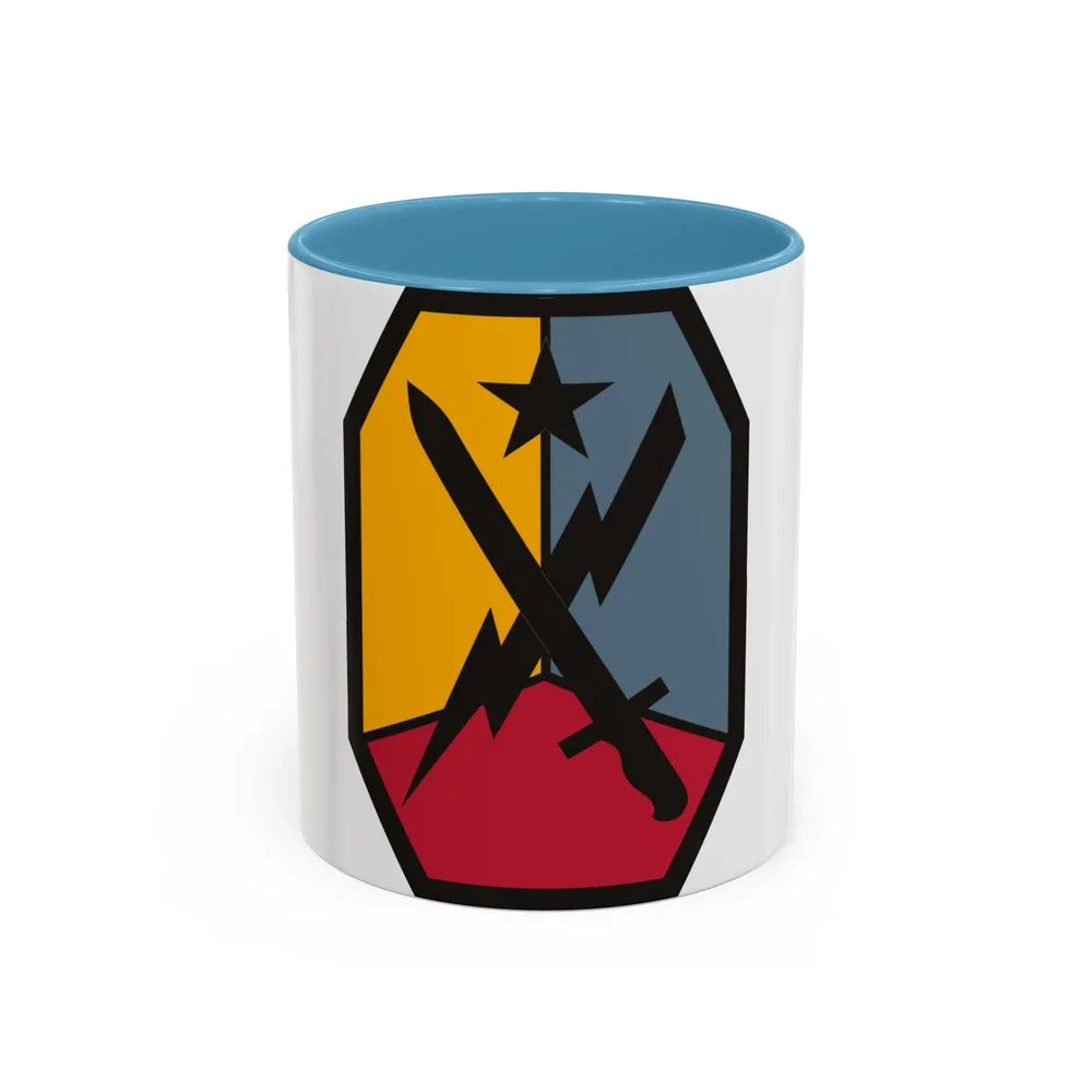 Maneuver Center of Excellence Fort Benning Georgia (U.S. Army) Accent Coffee Mug 11oz Light Blue - Go Mug Yourself