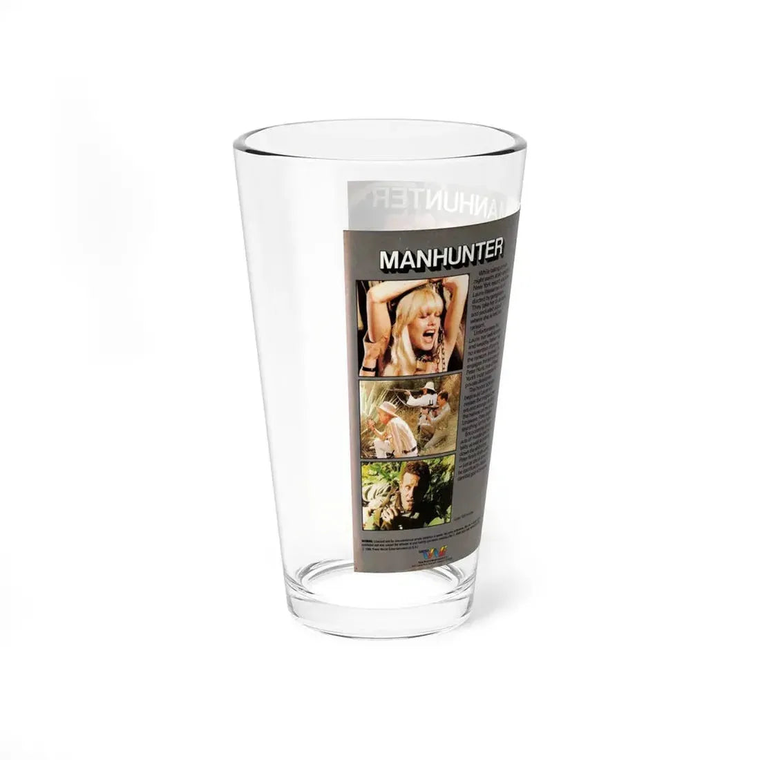 MANHUNTER TRANSWORLD ENTERTAINMENT (VHS COVER) Pint Glass 16oz - Go Mug Yourself