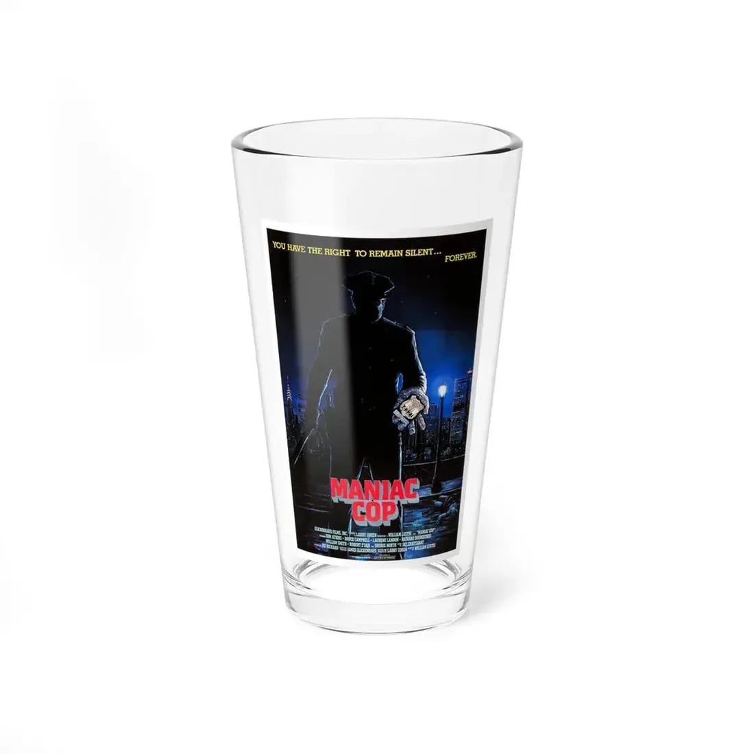 MANIAC COP 1988 Movie Poster - Pint Glass 16oz 16oz - Go Mug Yourself