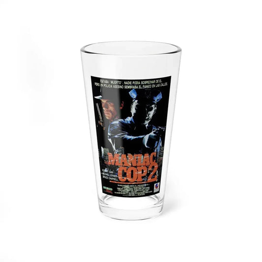 MANIAC COP 2 (SPANISH) 1990 Movie Poster - Pint Glass 16oz 16oz - Go Mug Yourself
