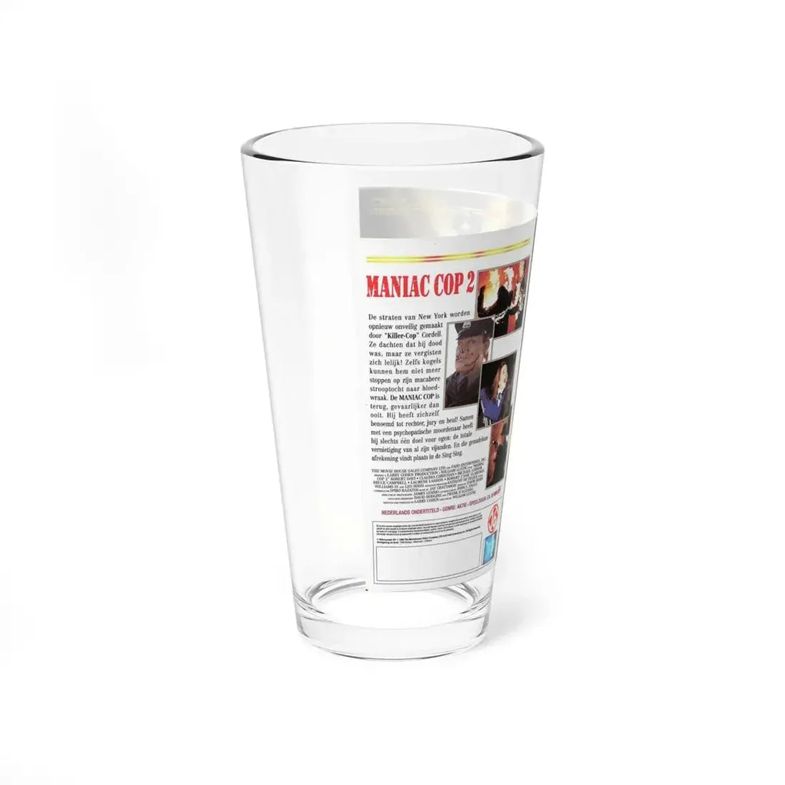 MANIAC COP 2 (VHS COVER) Pint Glass 16oz - Go Mug Yourself