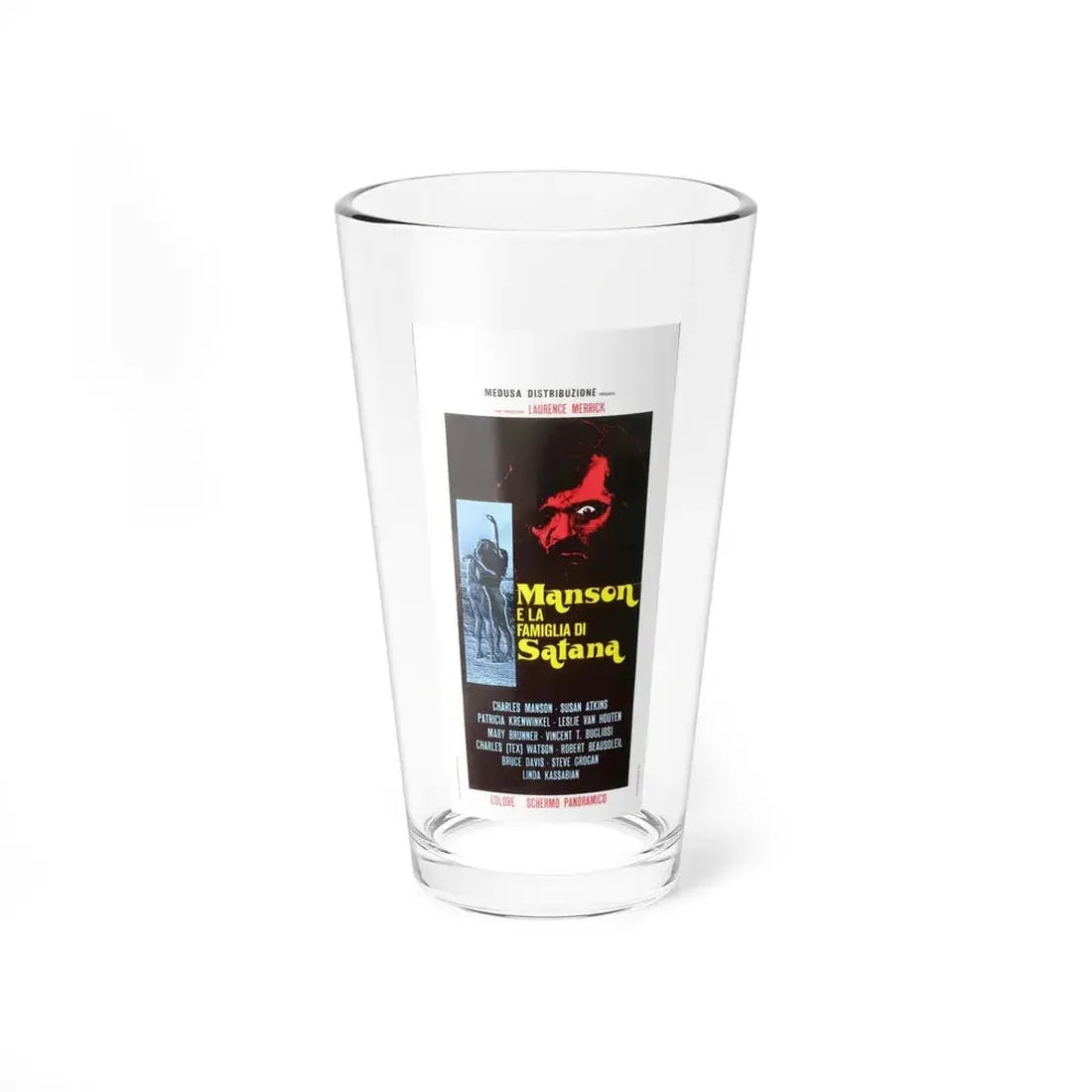 MANSON (ITALIAN) 1973 Movie Poster - Pint Glass 16oz 16oz - Go Mug Yourself